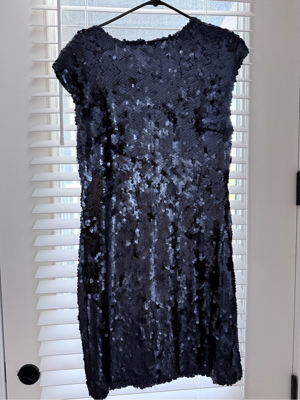 Donna Morgan Navy Sequin Shift Dress